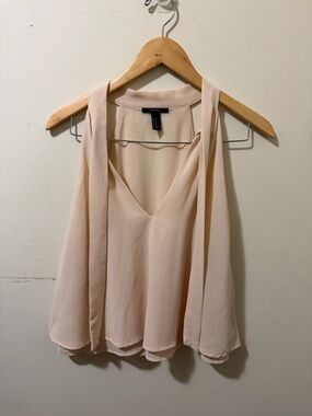 Forever 21 Light Blush V-Neck Chiffon Camisole